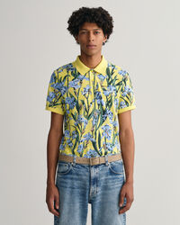Iris Print Piqu&eacute; Polo Shirt