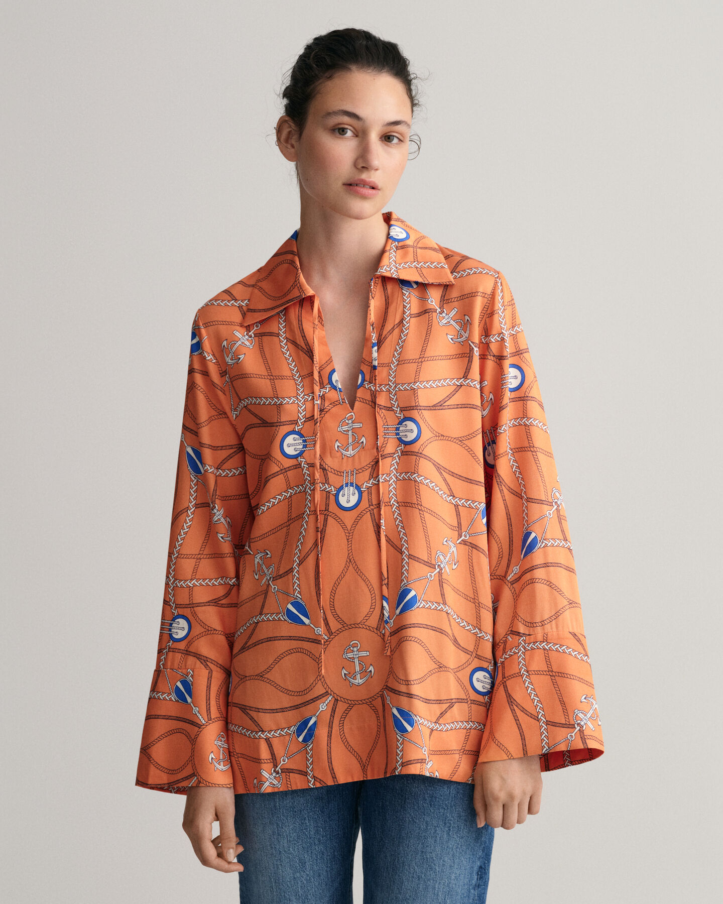 Sailing Print Blouse
