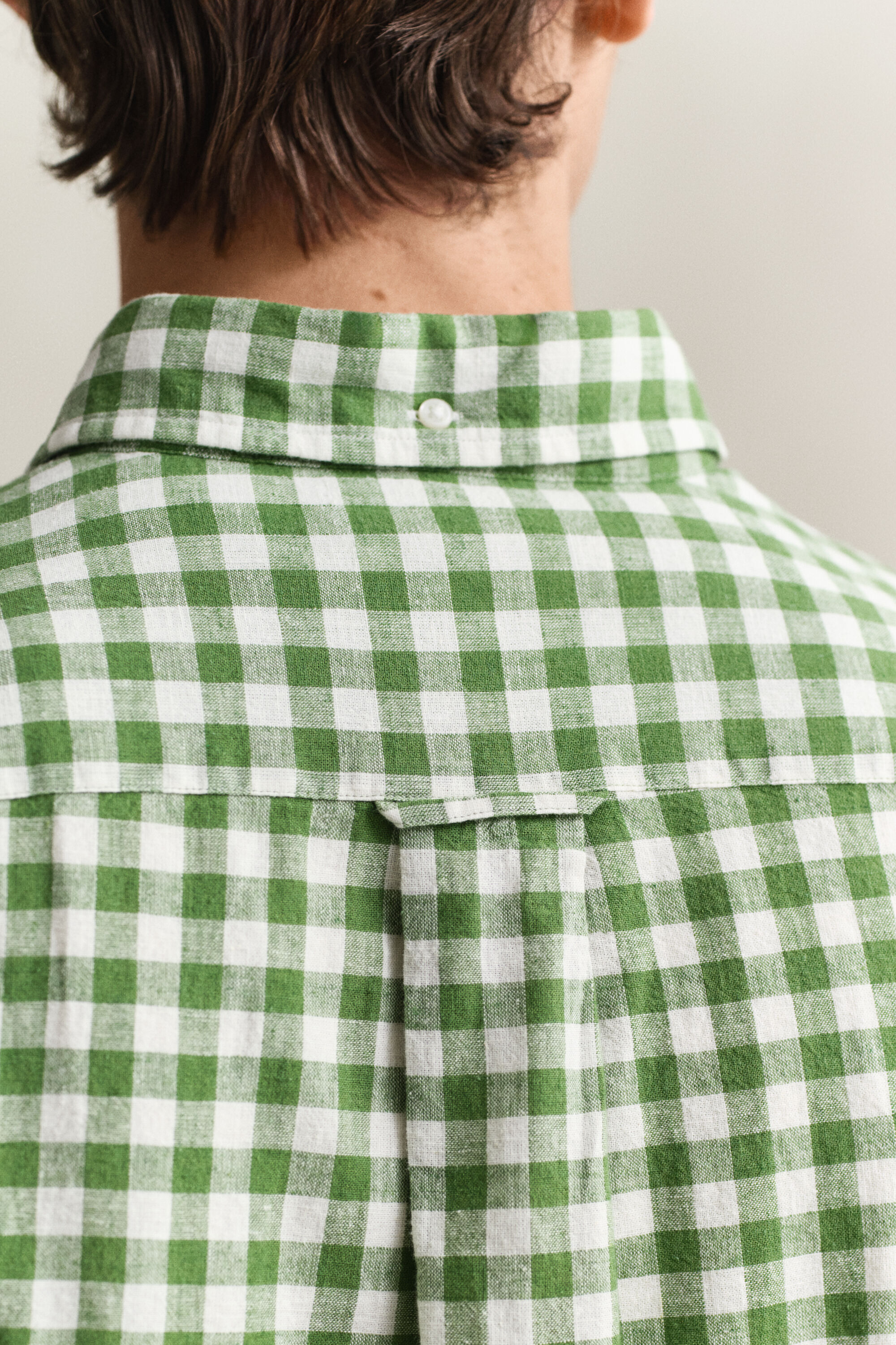 Gingham Linen Blend Shirt