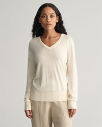 Fine Knit V-Neck Sweater