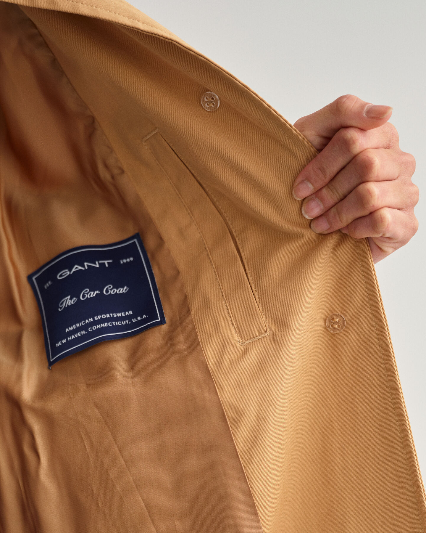 Cotton Blend Car Coat