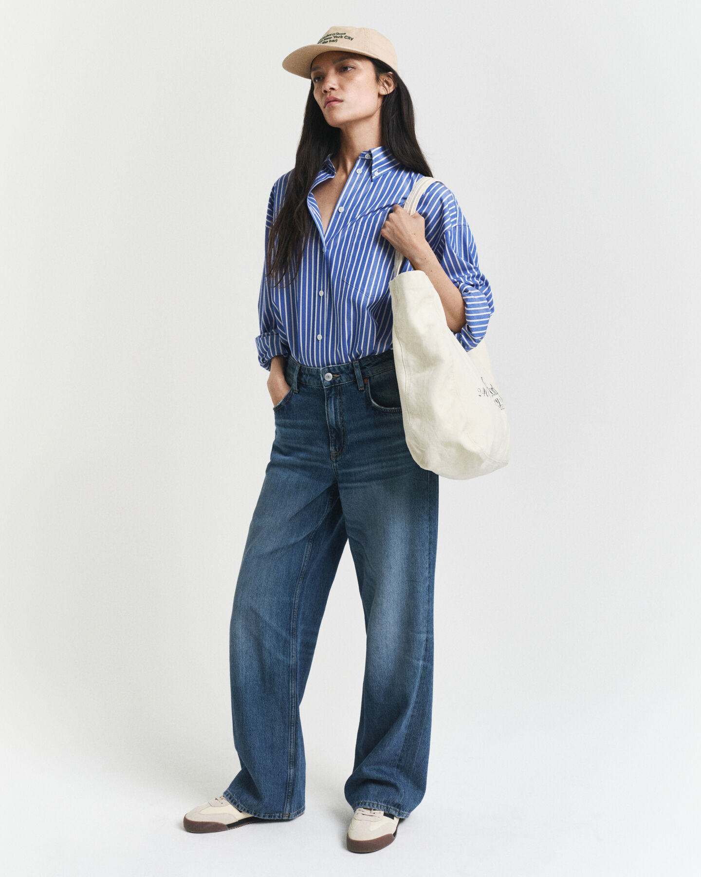 Oversized Striped Poplin Shirt