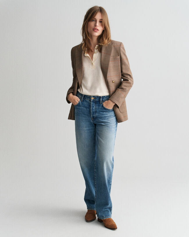 Regular Fit Checked Club Blazer