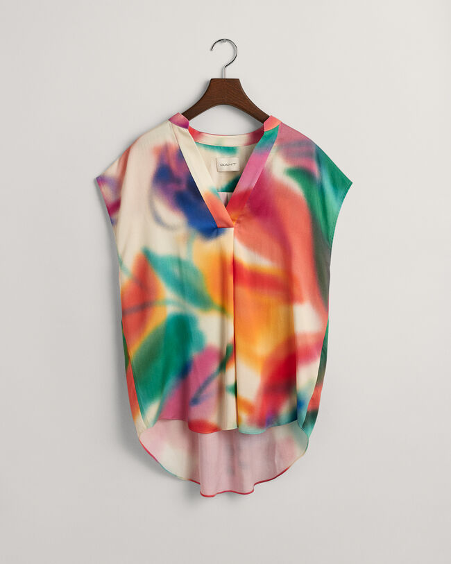 Floral Print Sleeveless Blouse