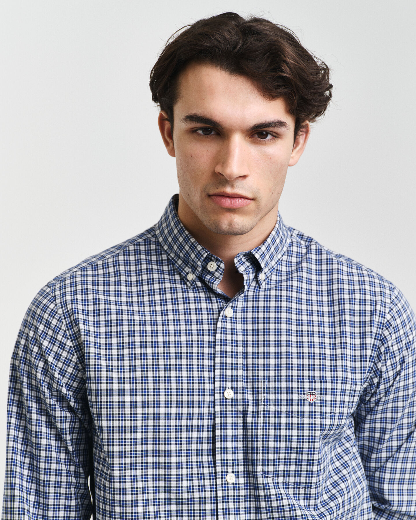 Regular Fit Small Checked Poplin Shirt