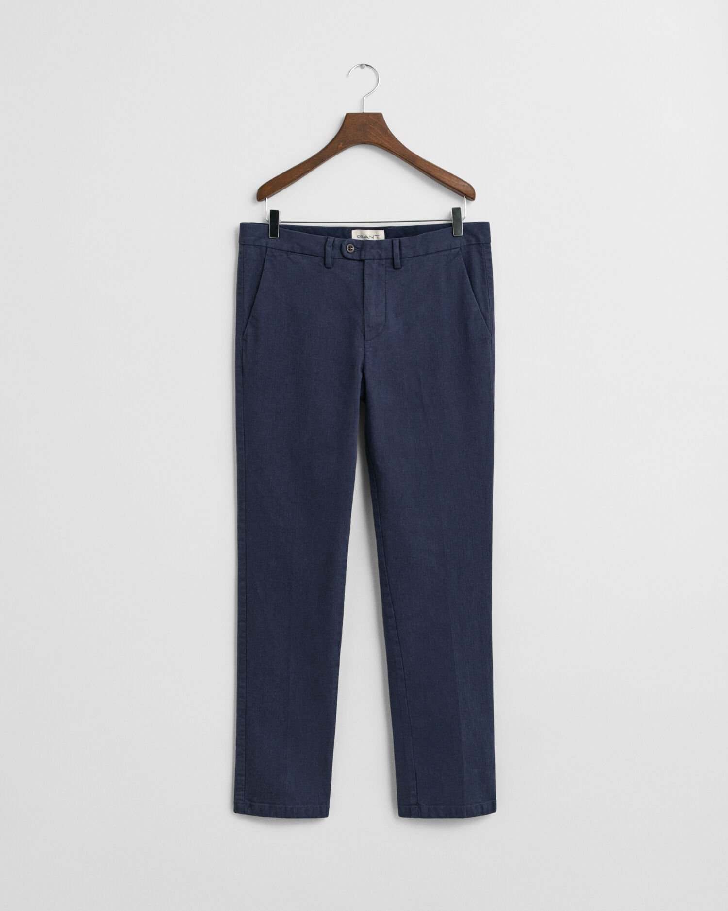 Slim Fit Cotton Herringbone Pants