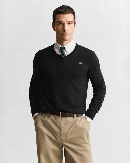 Classic Cotton V-Neck Sweater