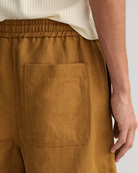 Cotton Linen Drawstring Shorts