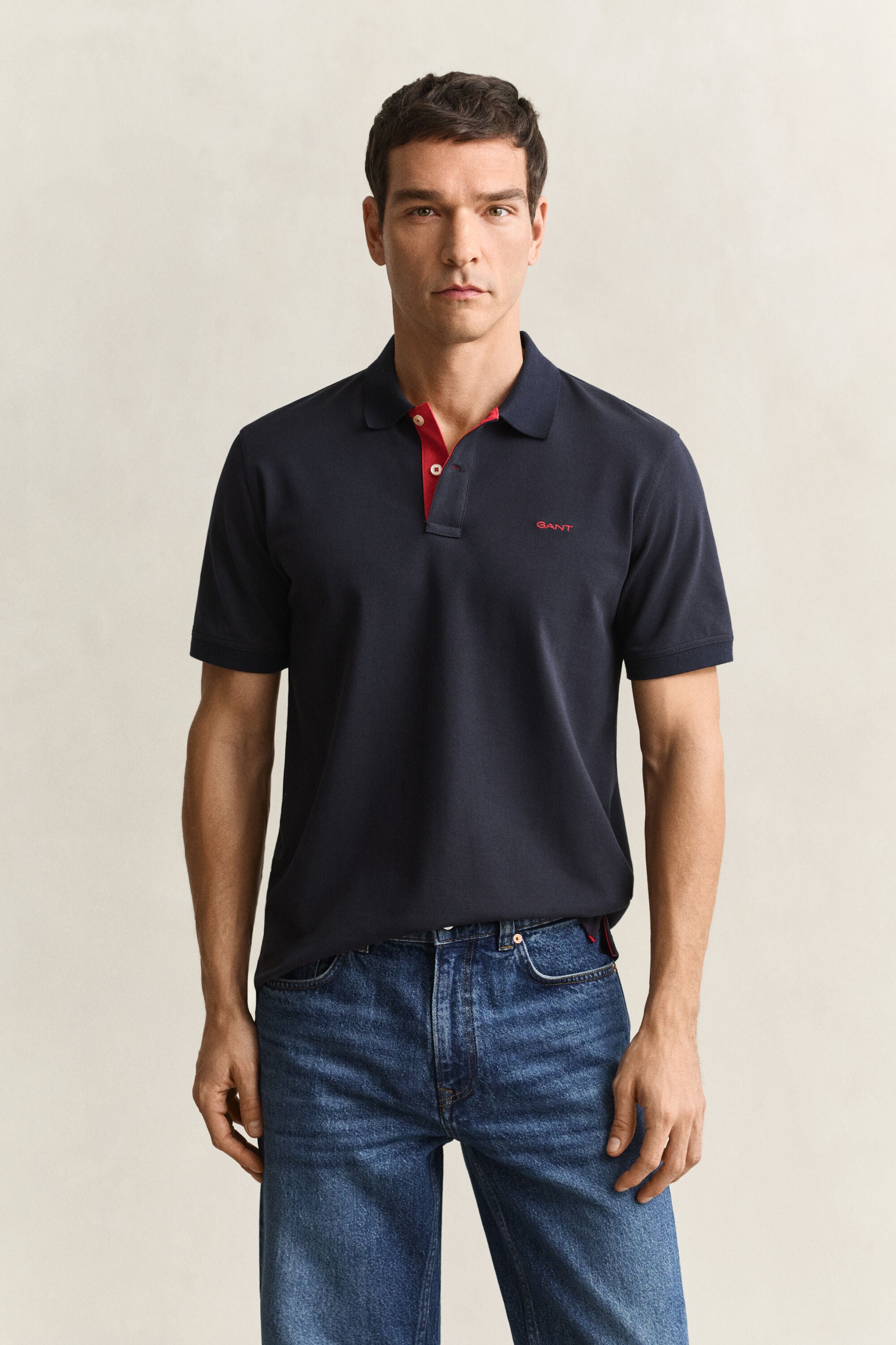 Contrast Piqué Polo Shirt