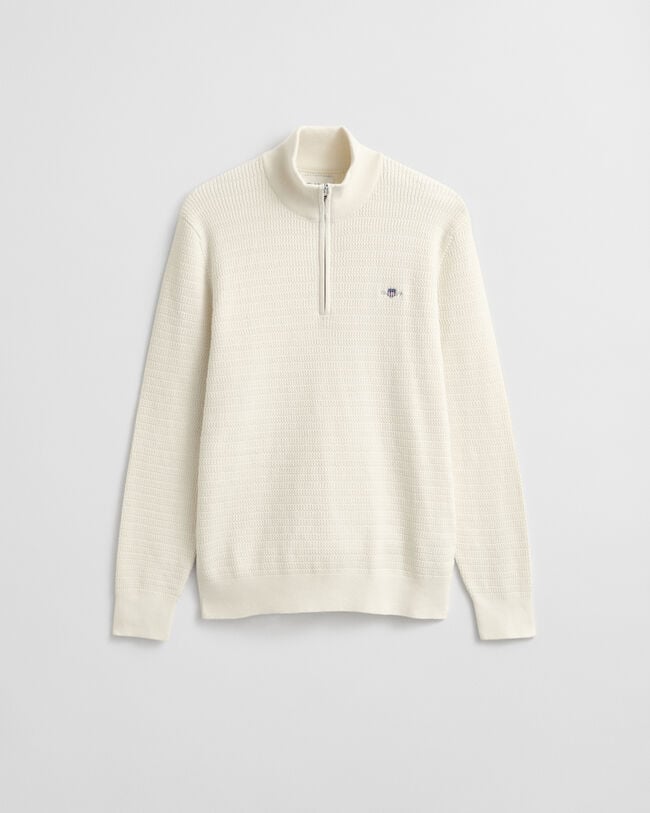 Mini Cable Knit Half-Zip Sweater