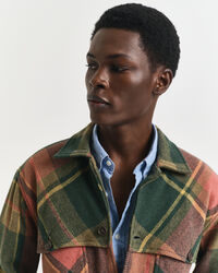 Relaxed Fit Checked Heavy Wool Shirt