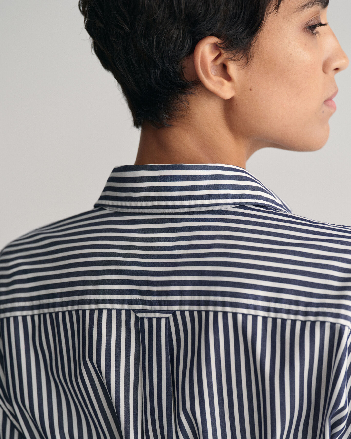 Striped Poplin Shirt Dress