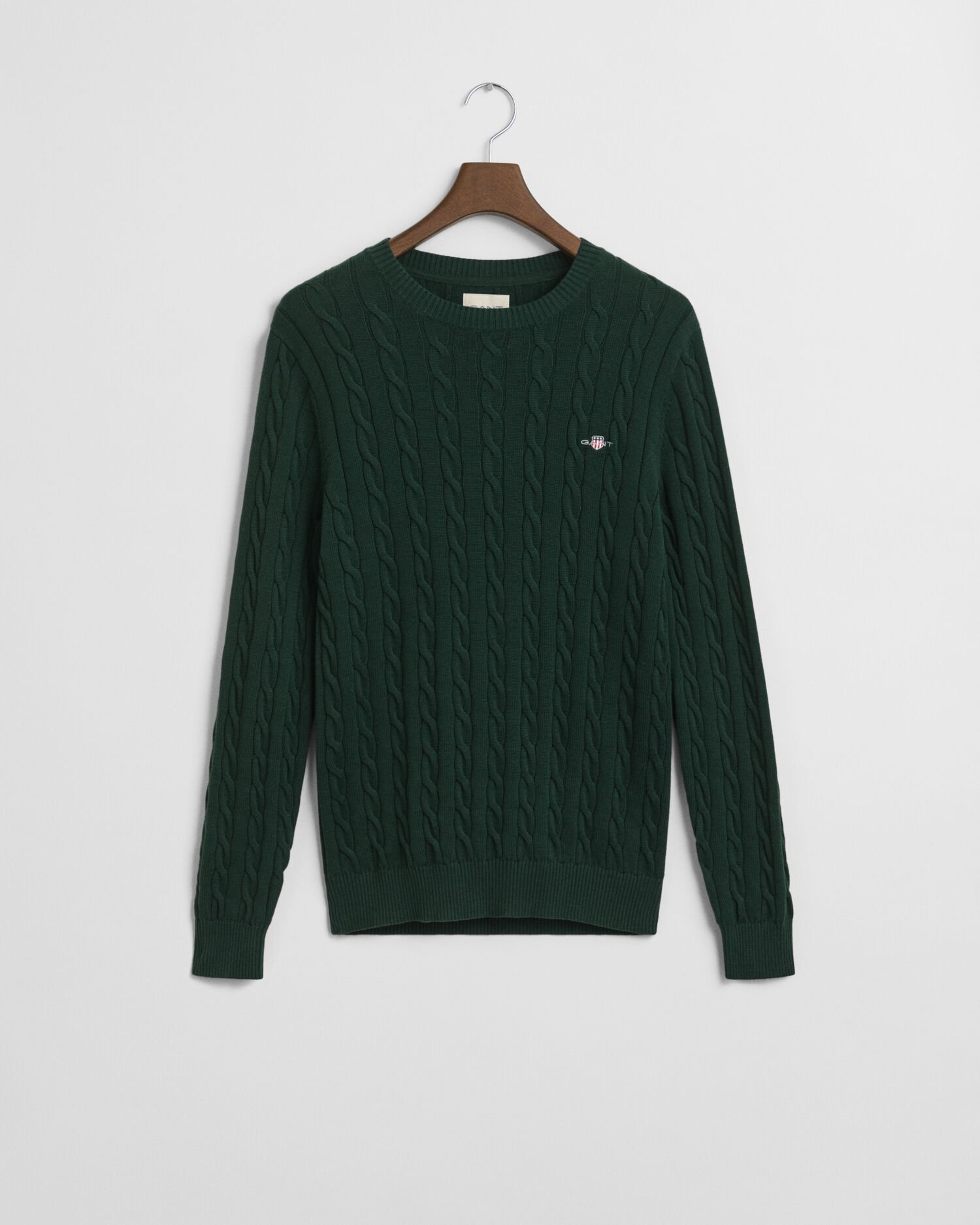 Cotton Cable Knit Crew Neck Sweater