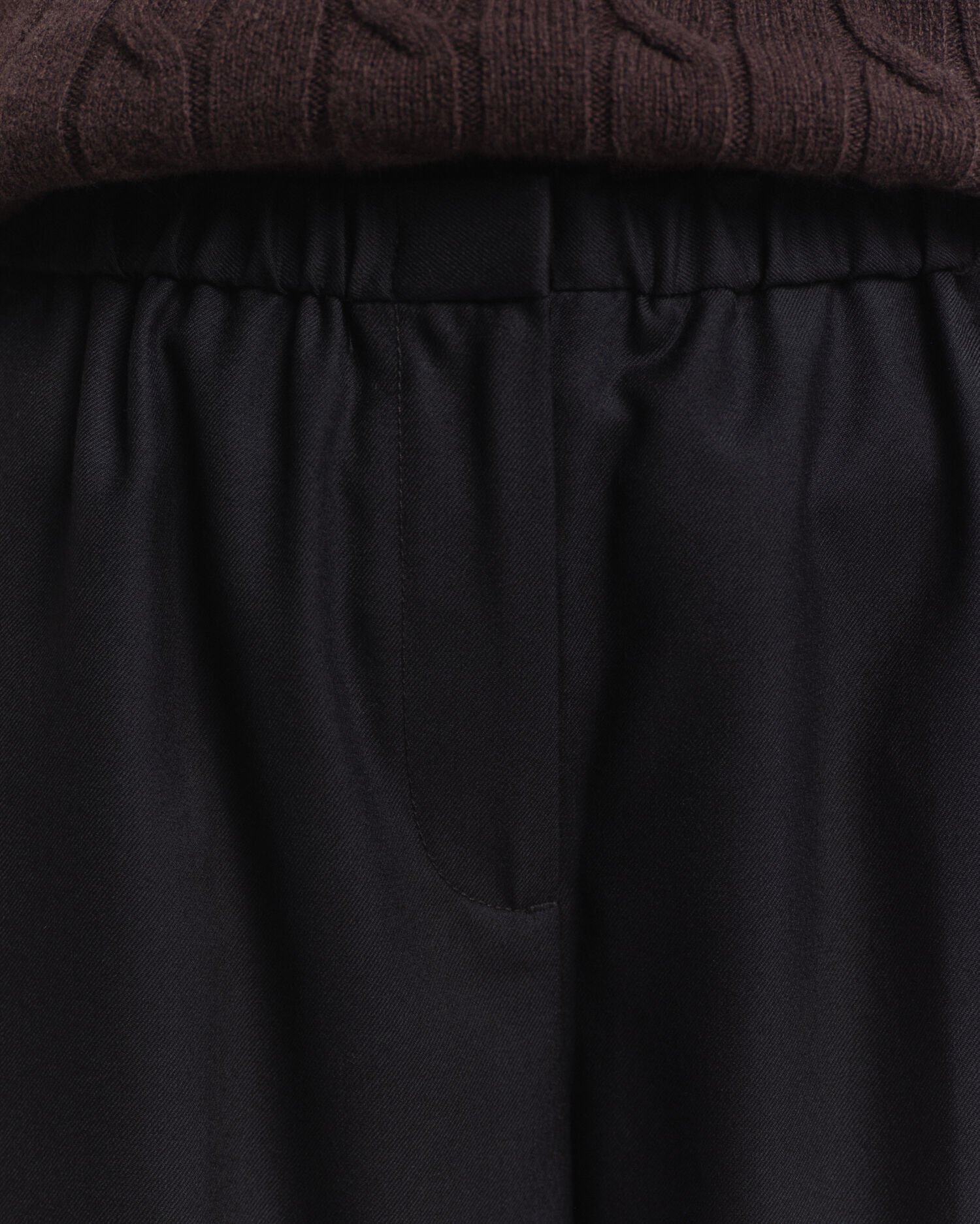 Wool Blend Pull-On Pants