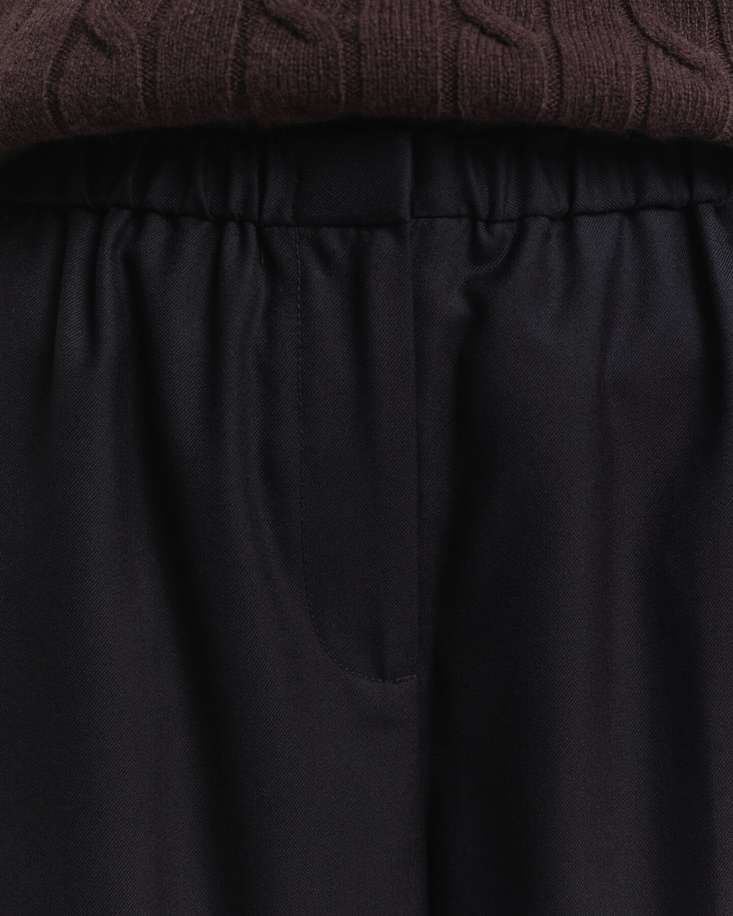 Wool Blend Pull-On Pants