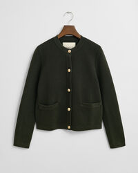 Contrast Knit Cardigan