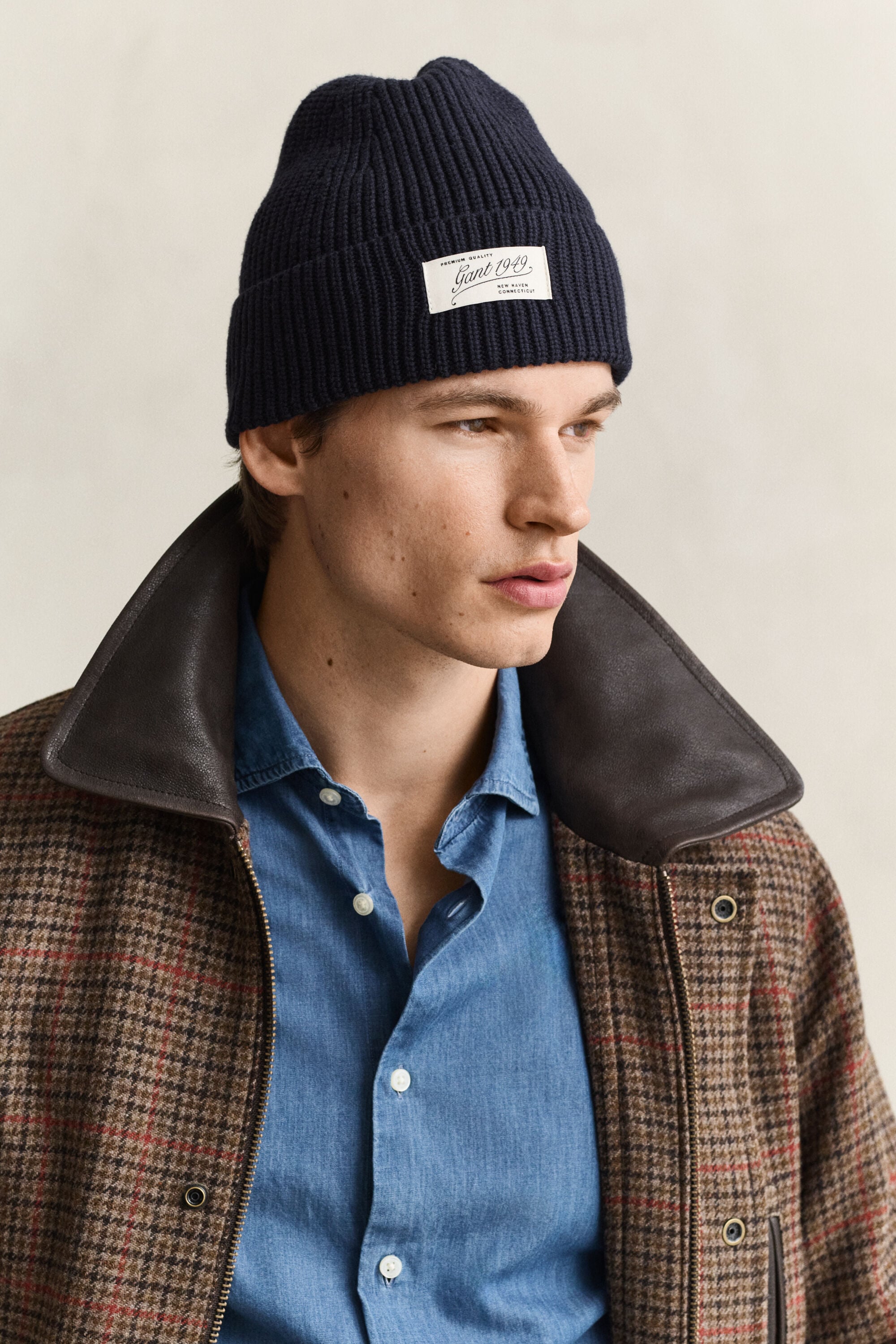 Ribbed Logo Beanie