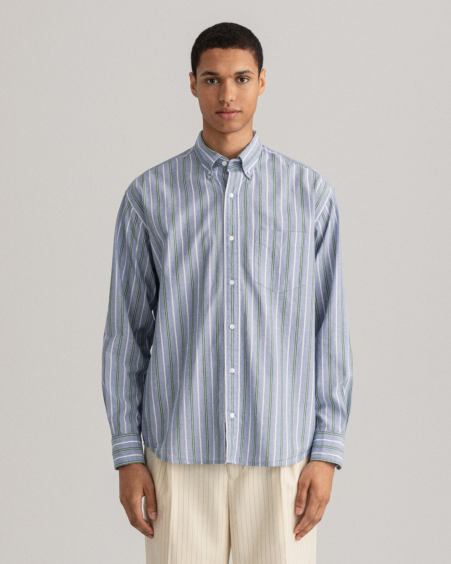 Relaxed Fit Fil-&agrave;-Fil Shirt