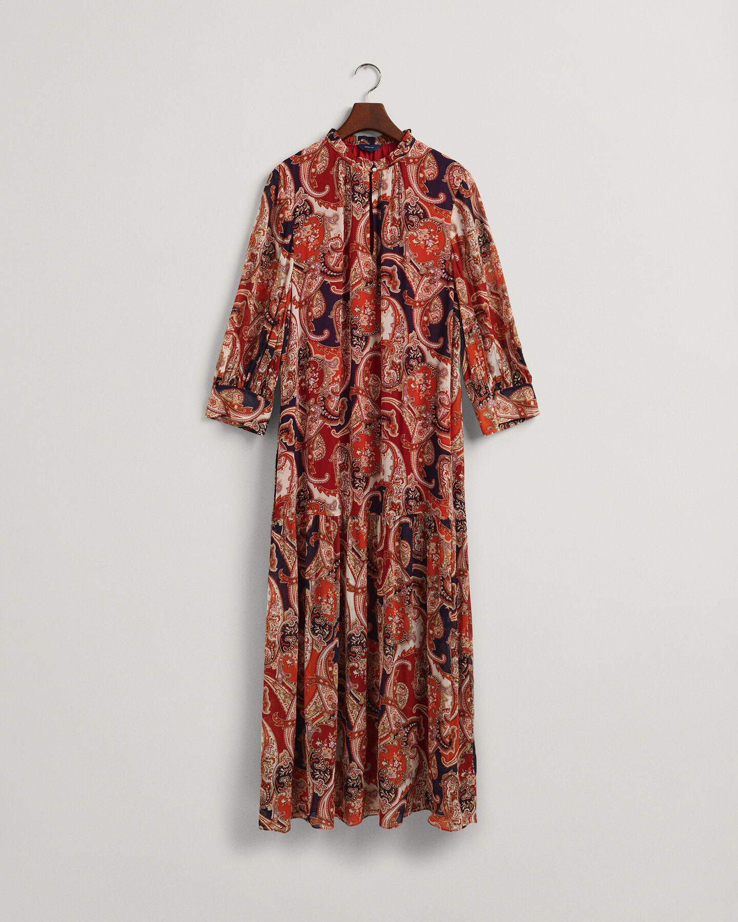 Paisley Flounce Maxi Dress