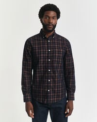 Regular Fit Checked Corduroy Shirt