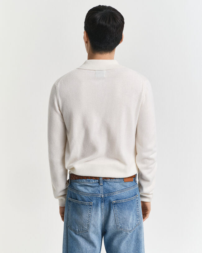 Superfine Lambswool Polo Sweater