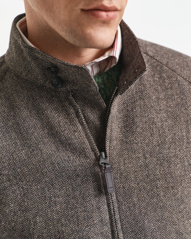 Wool Blend Harrington Jacket