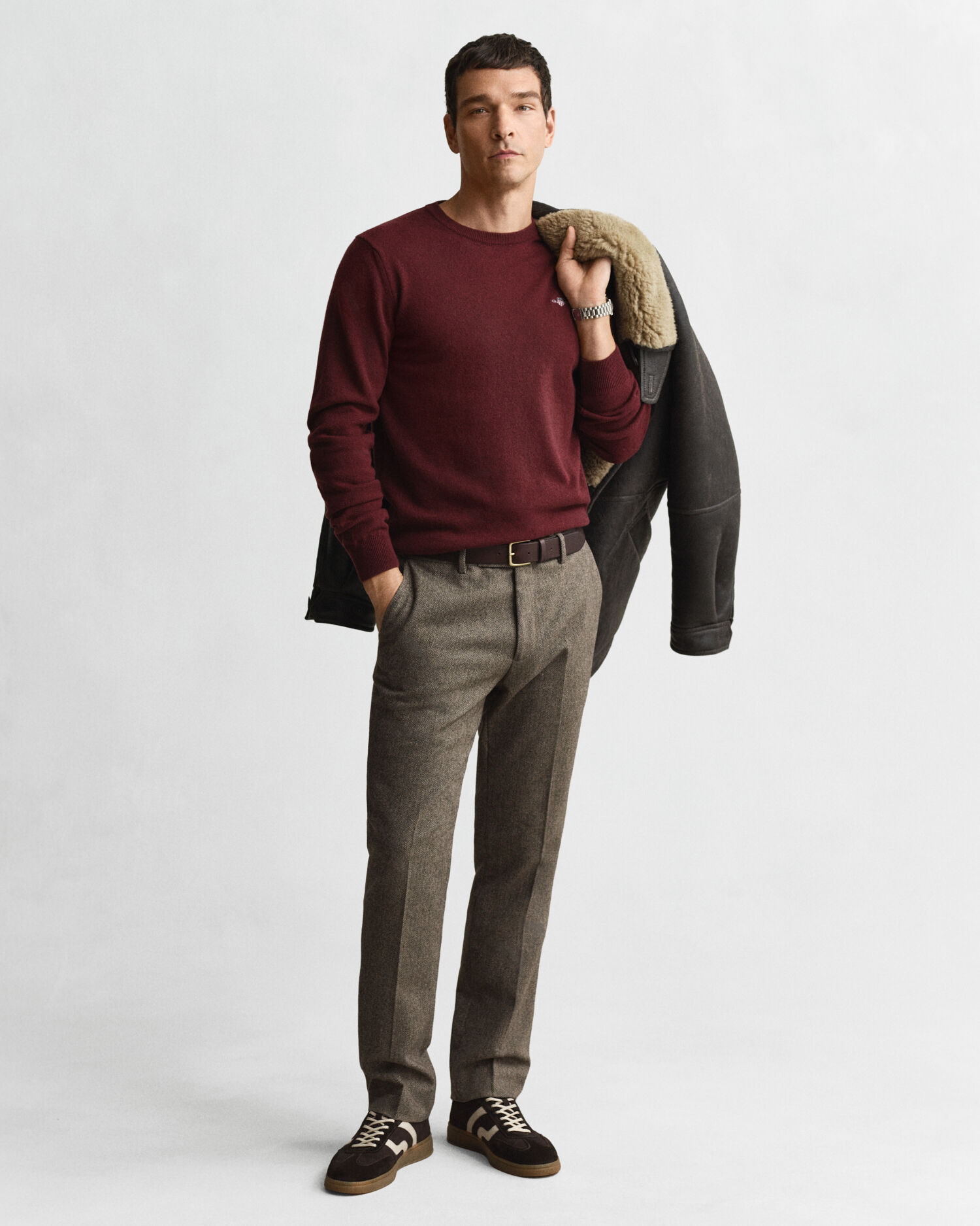 Superfine Lambswool Crew Neck Sweater