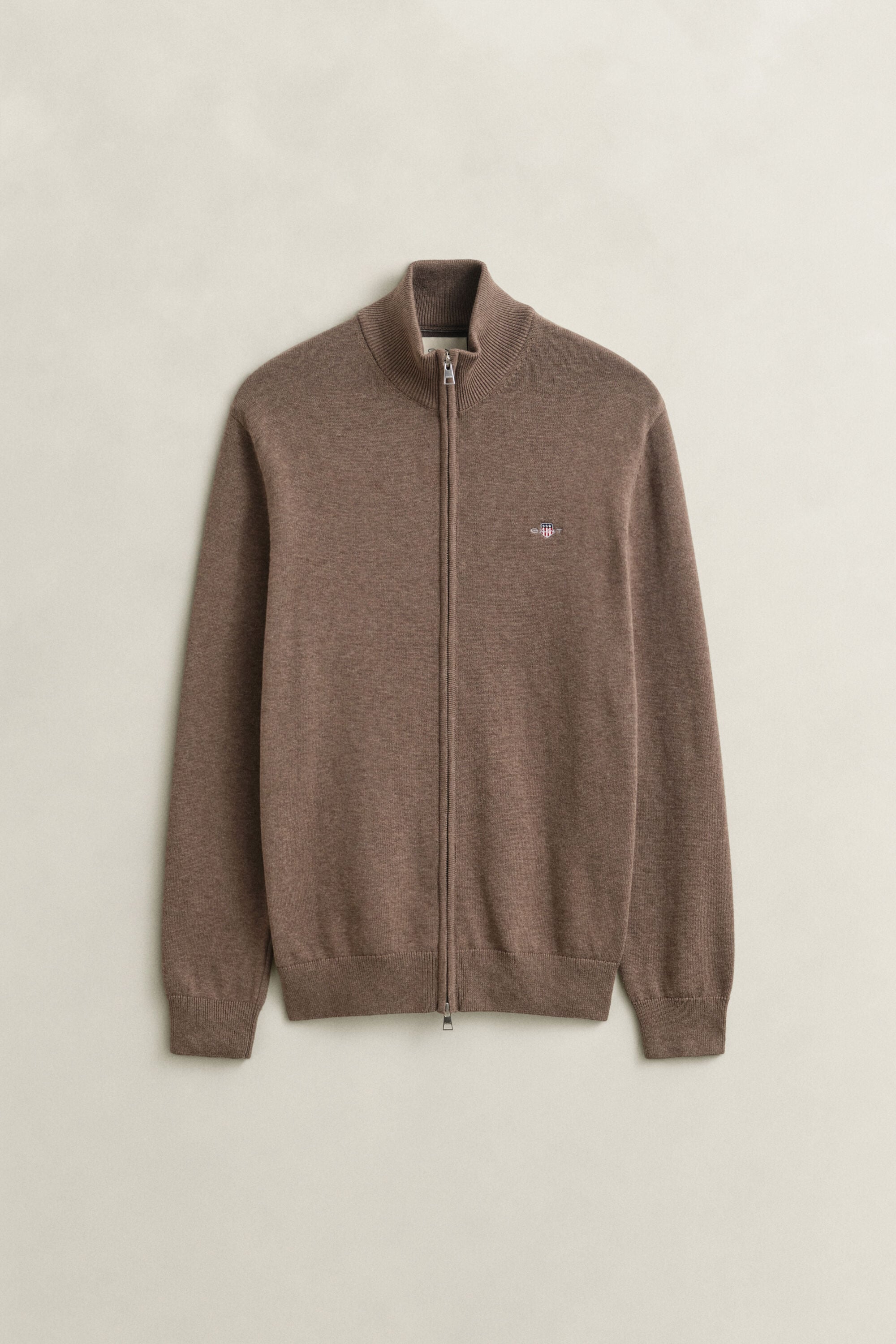 Casual Cotton Zip Cardigan