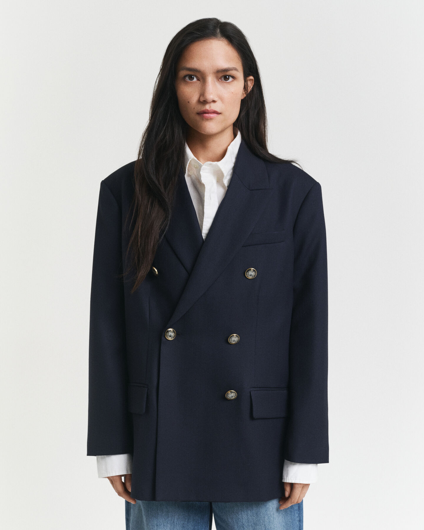 Oversized Wool Hopsack Blazer