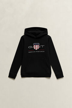 Teens Archive Shield Hoodie — BLACK 2