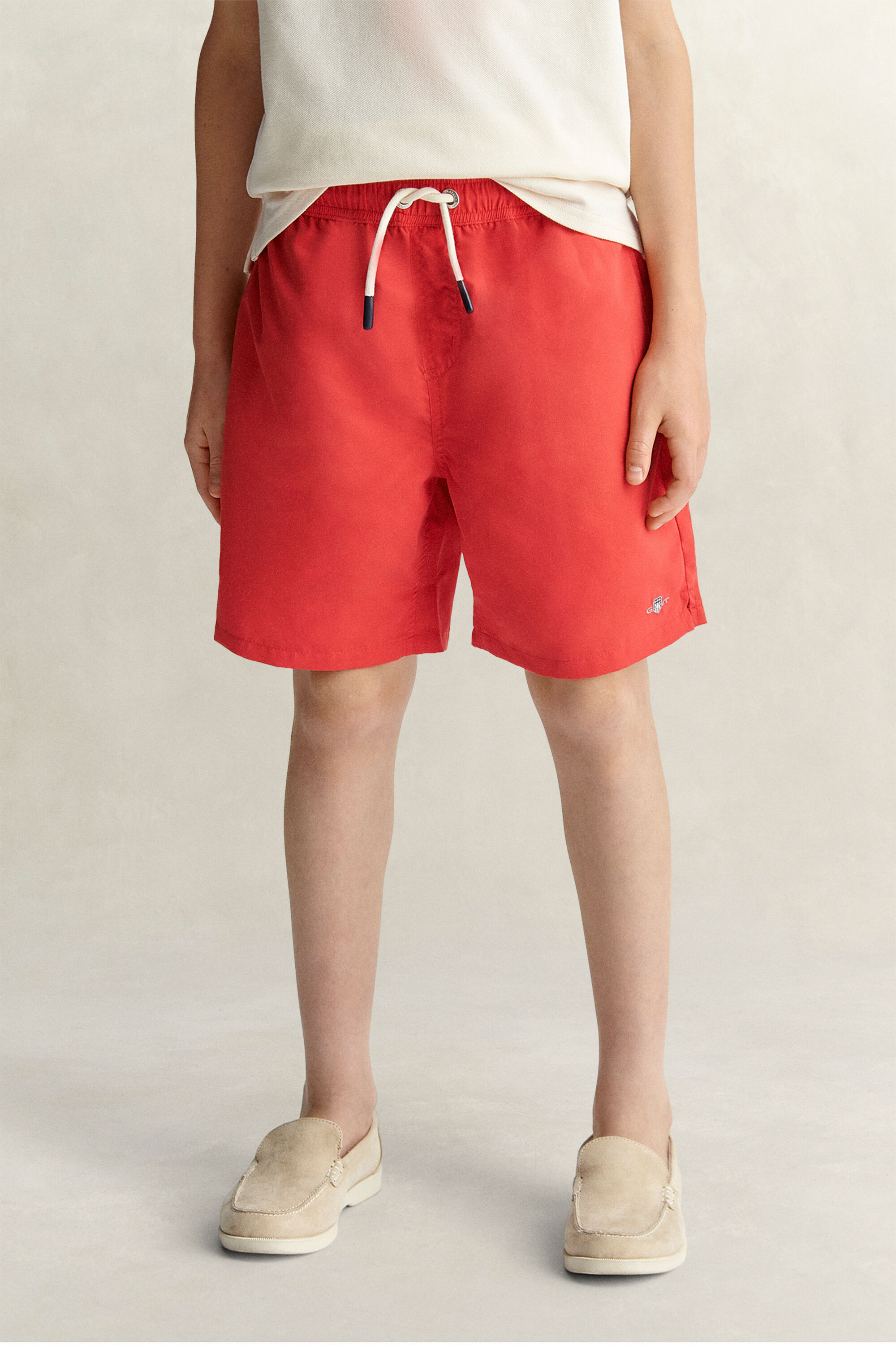 Teen Boys Shield Swimshorts — ROSE RED