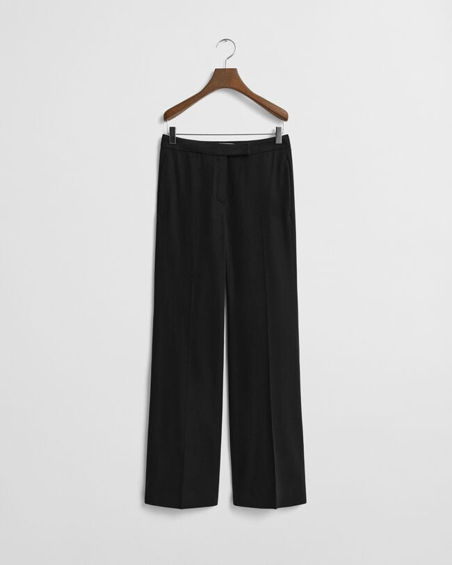 Wool Blend Flared Tuxedo Pants