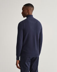 Cotton Piqu&eacute; Half-Zip Sweater