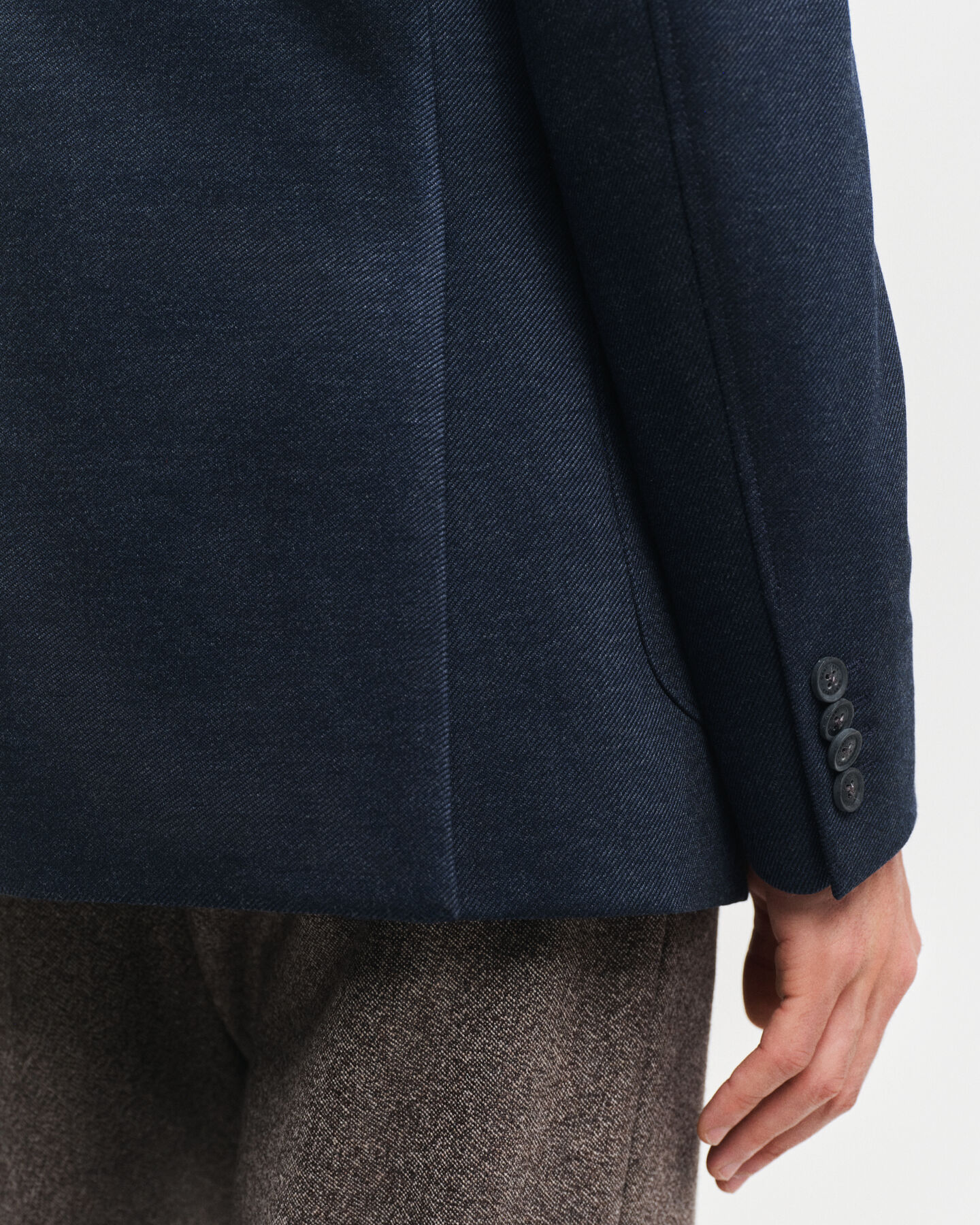 Two-Toned Twill Jersey Blazer