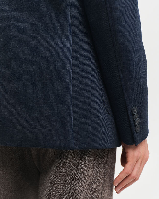 Two-Toned Twill Jersey Blazer