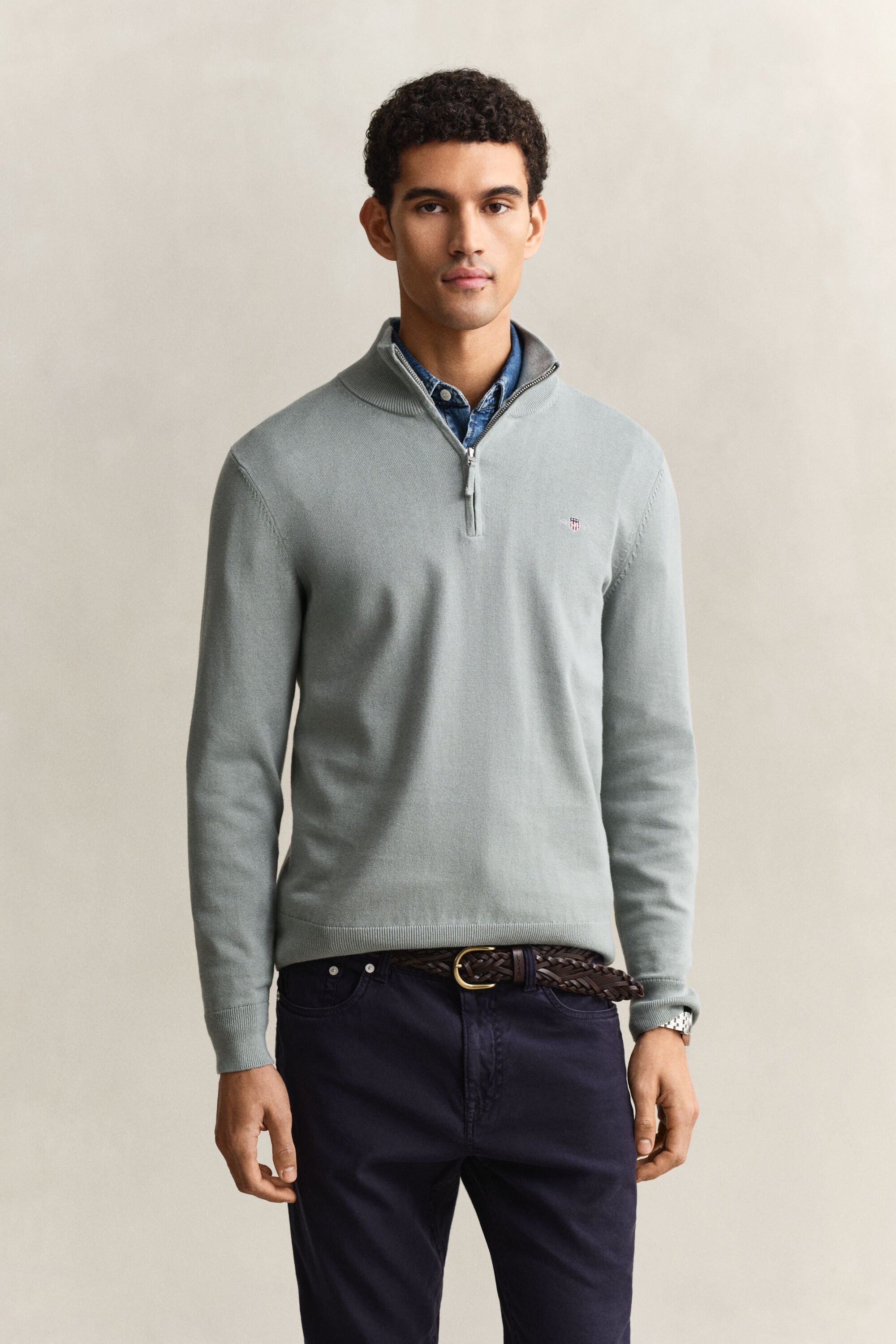 Classic Cotton Half-Zip Sweater