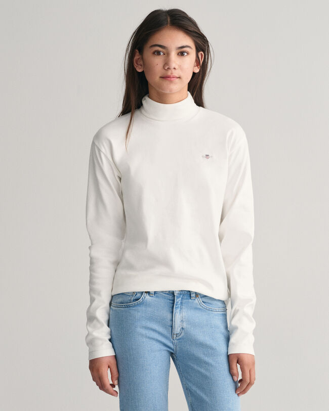 Teens Shield Turtleneck Long Sleeve Top