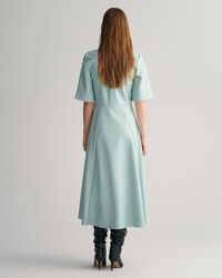 Faux Leather Shirt Dress