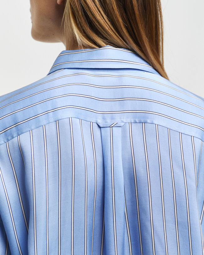 Relaxed Fit Striped Fluid Shirt