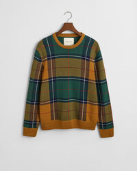 Checked Crew Neck Sweater