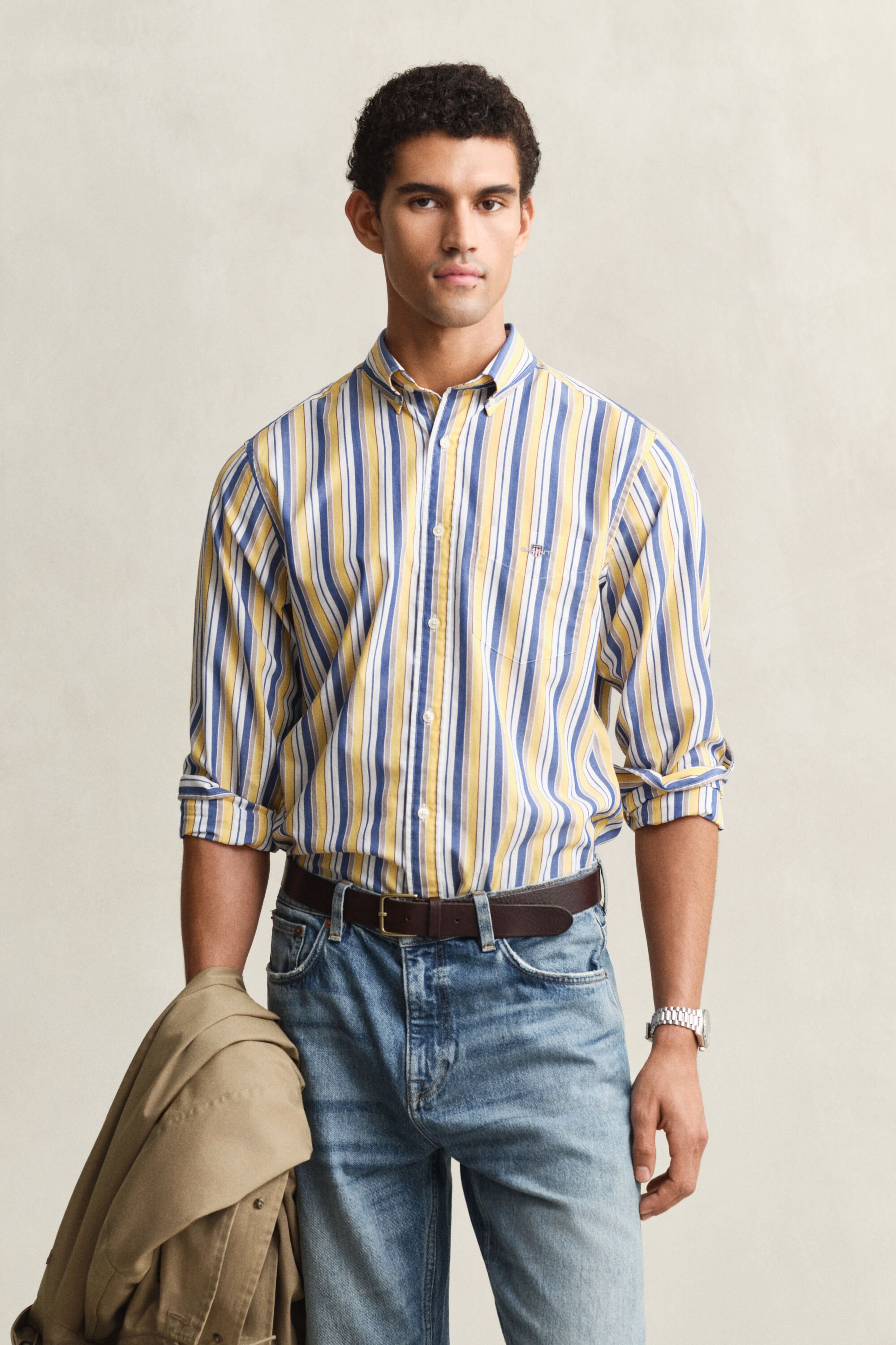 Regular Fit Striped Poplin Shirt