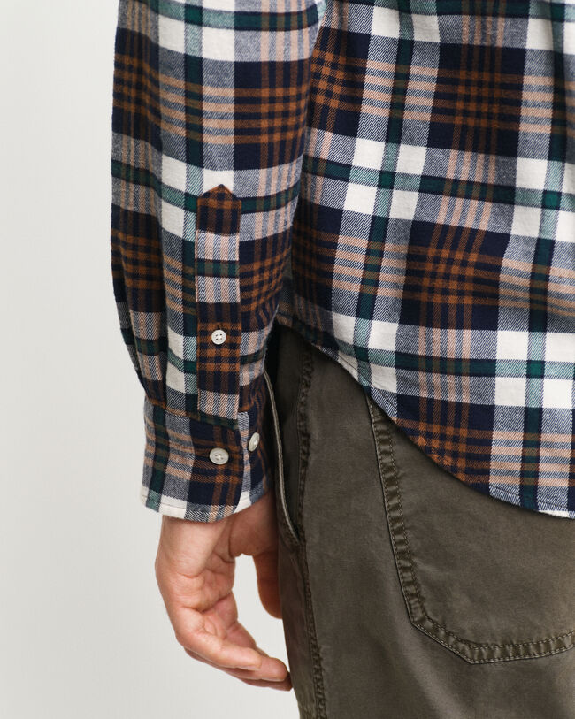 Regular Fit Plaid Flannel Shirt