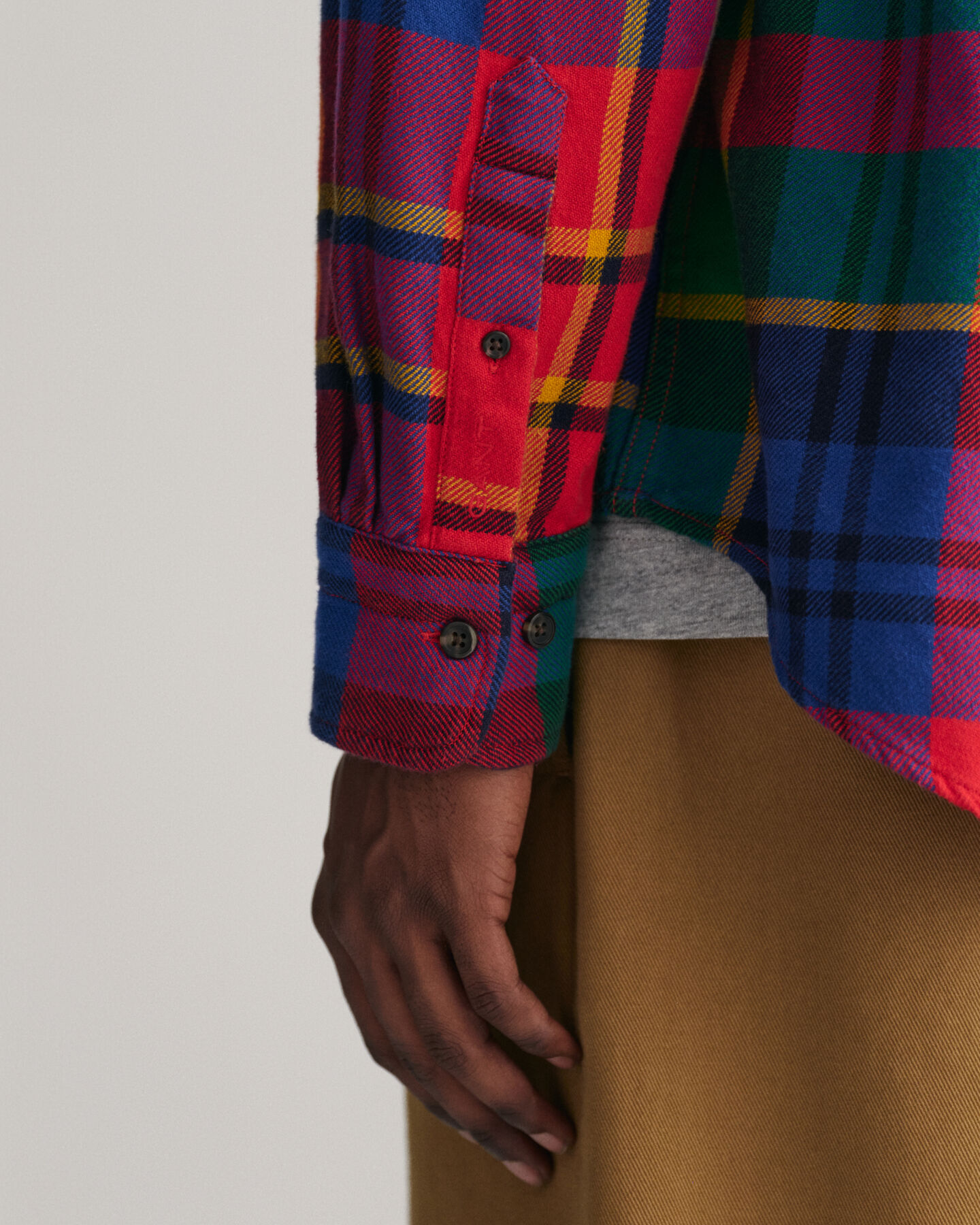 Relaxed Fit Checked Twill Shirt