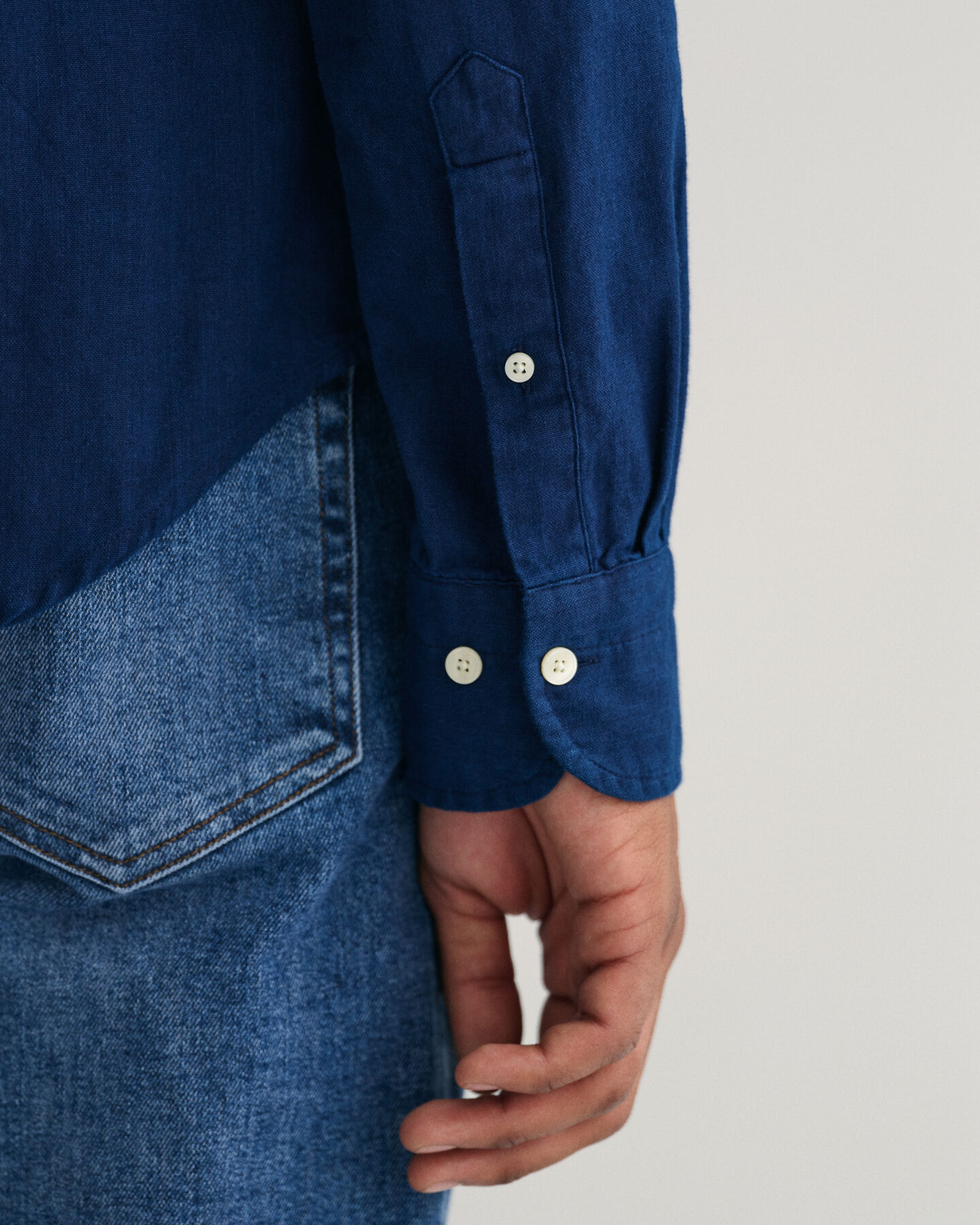 Regular Fit Indigo Oxford Shirt