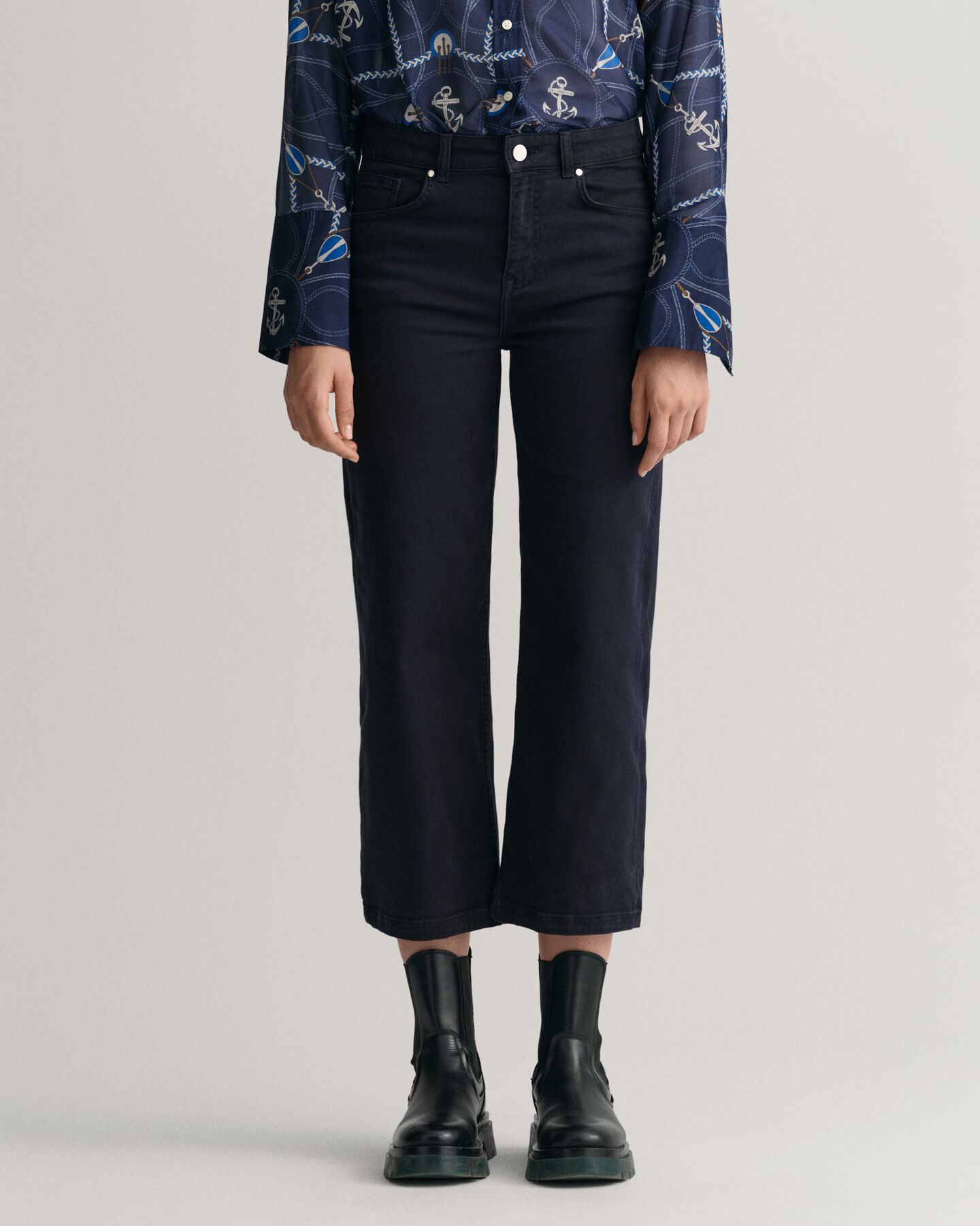 Cropped Wide Color Jeans