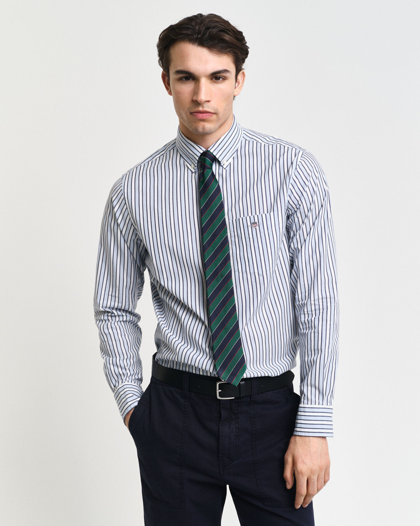 Regular Fit Striped Poplin Shirt