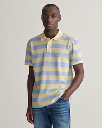 Striped Heavy Washed Polo Shirt