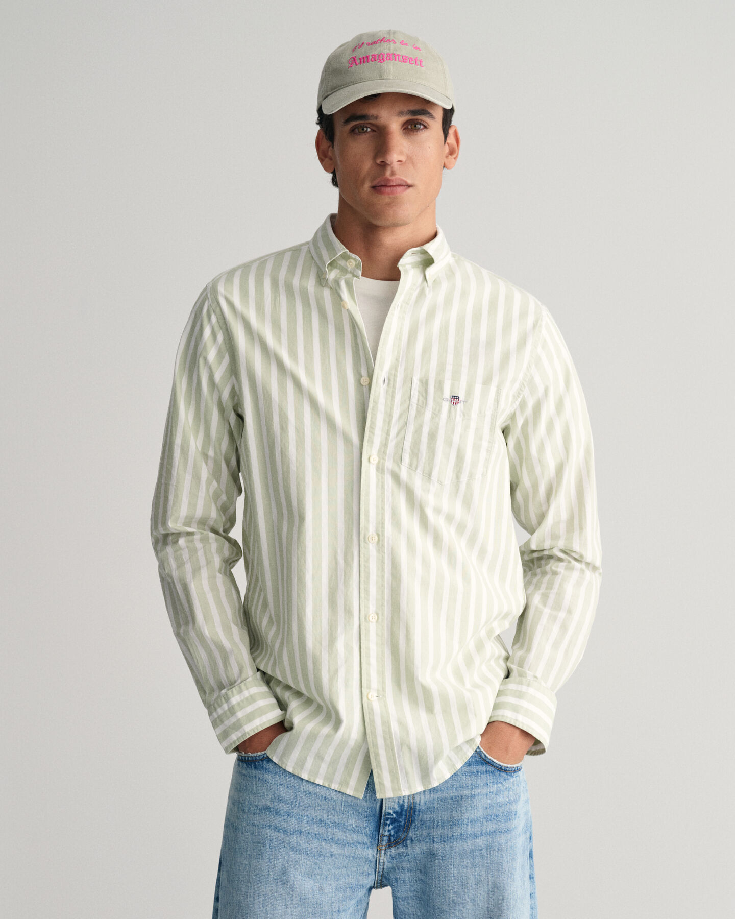 Regular Fit Wide Striped Poplin Shirt