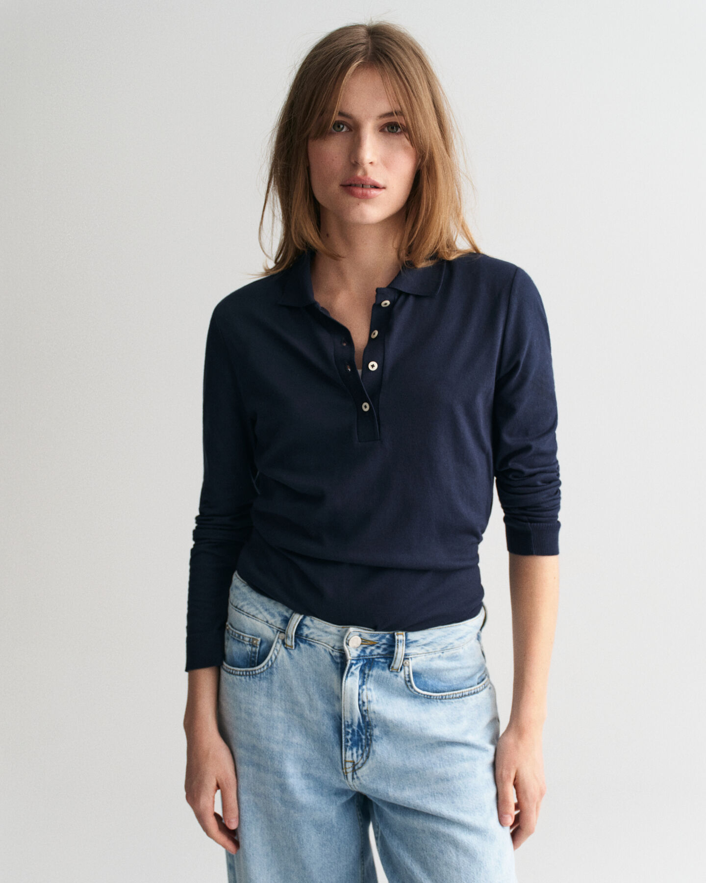 Seamless Long Sleeve Polo Shirt