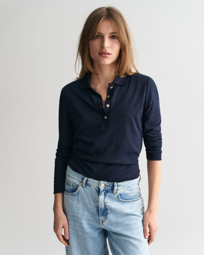 Seamless Long Sleeve Polo Shirt